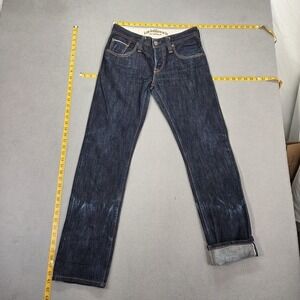 Levis 511 Jeans Mens Dark Wash Blue Slim Raw Selvedge Denim Fits 28x30